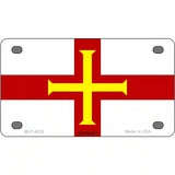 Guernsey Flag Metal Novelty License Plate 4" x 2.2" (MLP)