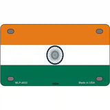 India Flag Metal Novelty License Plate 4" x 2.2" (MLP)