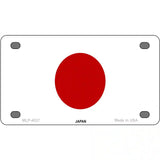 Japan Flag Metal Novelty License Plate 4" x 2.2" (MLP)