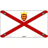 Jersey Flag Metal Novelty License Plate 4" x 2.2" (MLP)