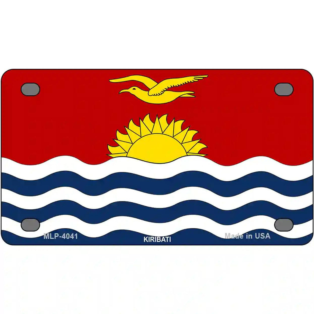 Kiribati Flag Metal Novelty License Plate 4" x 2.2" (MLP)