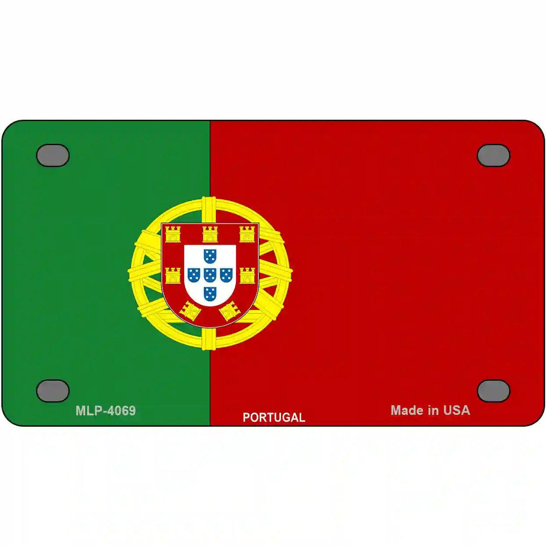 Portugal Flag Metal Novelty License Plate 4" x 2.2" (MLP)