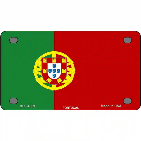 Portugal Flag Metal Novelty License Plate 4" x 2.2" (MLP)