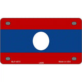 Laos Flag Metal Novelty License Plate 4" x 2.2" (MLP)