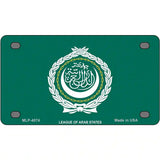 League Of Arab States Flag Metal Novelty License Plate 4" x 2.2" (MLP)