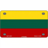 Lithuania Flag Metal Novelty License Plate 4" x 2.2" (MLP)
