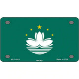 Macao Flag Metal Novelty License Plate 4" x 2.2" (MLP)