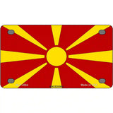 Macedonia Flag Metal Novelty License Plate 4" x 2.2" (MLP)