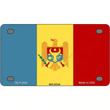 Moldova Flag Metal Novelty License Plate 4" x 2.2" (MLP)