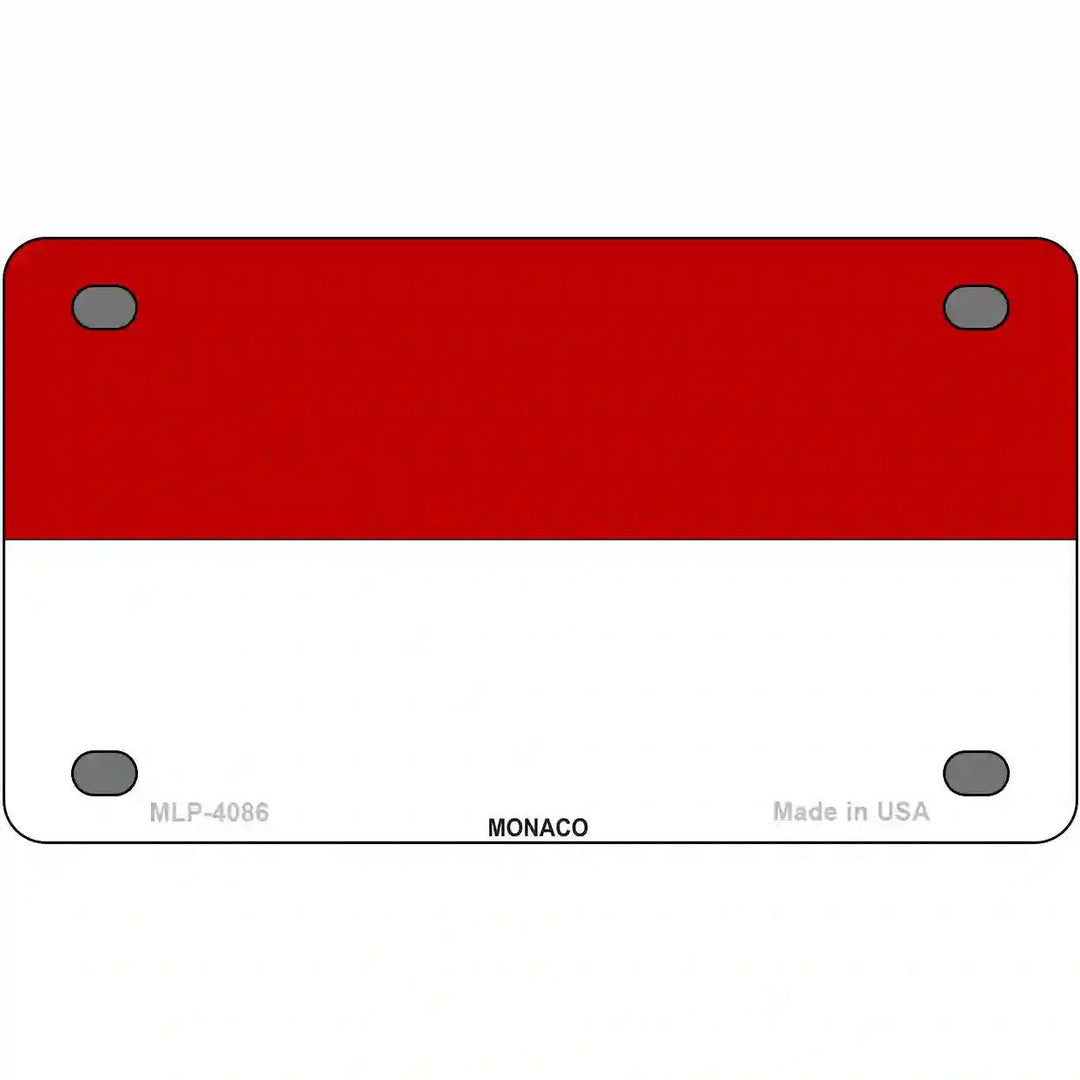 Monaco-C Flag Metal Novelty License Plate 4" x 2.2" (MLP)