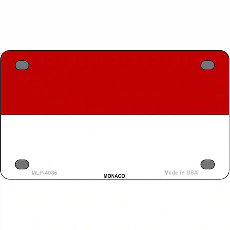 Monaco-C Flag Metal Novelty License Plate 4" x 2.2" (MLP)