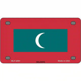 Maldives Flag Metal Novelty License Plate 4" x 2.2" (MLP)