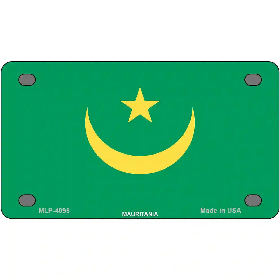 Mauritania Flag Metal Novelty License Plate 4" x 2.2" (MLP)