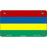 Mauritius Flag Metal Novelty License Plate 4" x 2.2" (MLP)