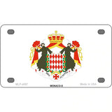 Monaco-S Flag Metal Novelty License Plate 4" x 2.2" (MLP)