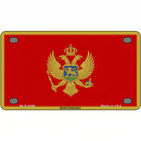 Montenegro Flag Metal Novelty License Plate 4" x 2.2" (MLP)