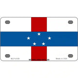 Netherlands Antilles Flag Metal Novelty License Plate 4" x 2.2" (MLP)