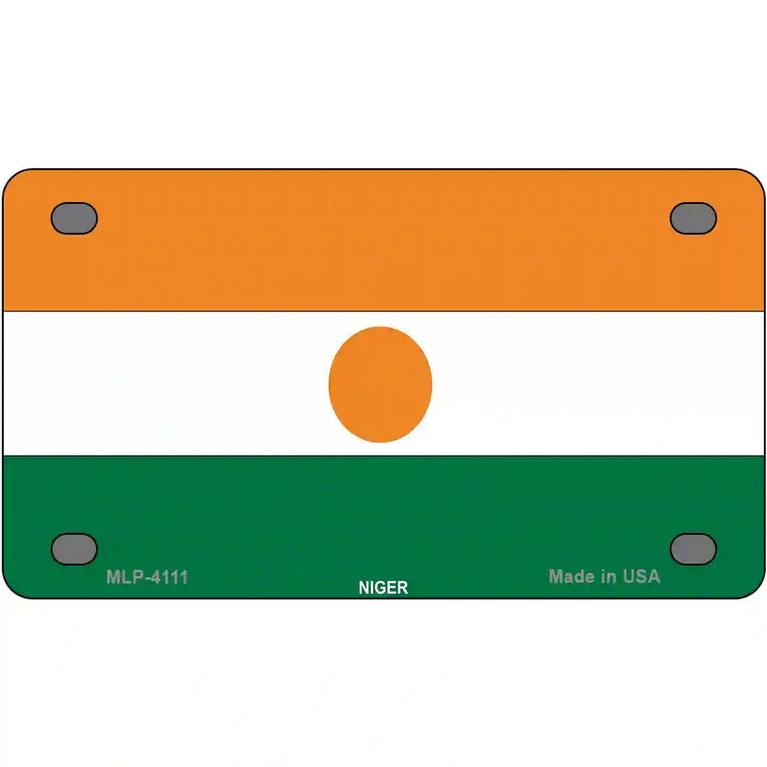 Niger Flag Metal Novelty License Plate 4" x 2.2" (MLP)