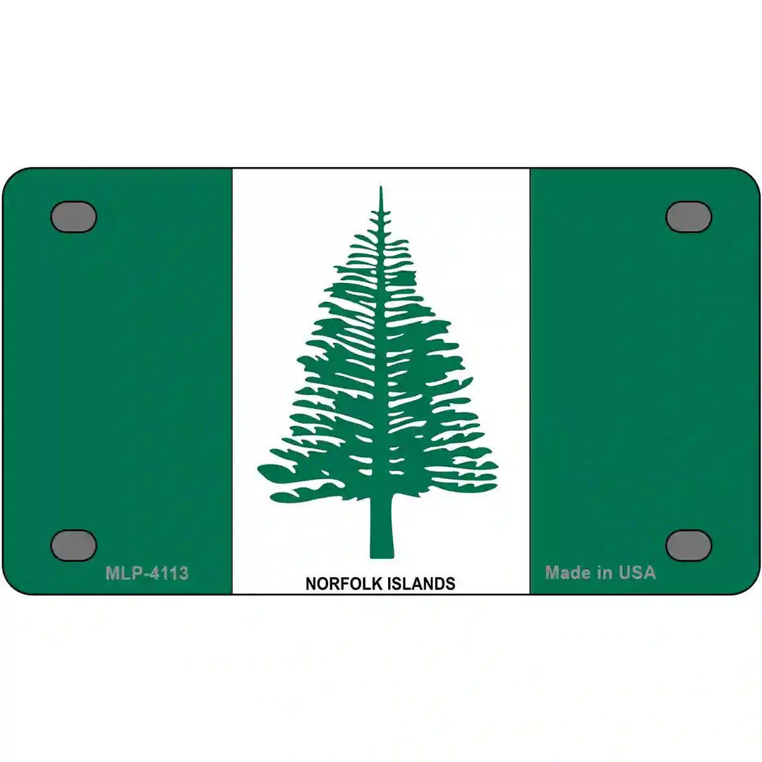 Norfolk Islands Flag Metal Novelty License Plate 4" x 2.2" (MLP)