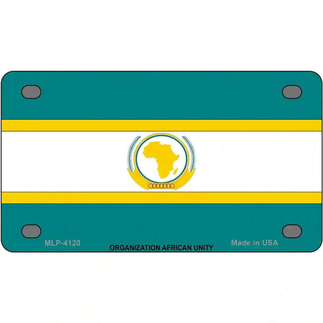 Organization African Unity Flag Metal Novelty License Plate 4" x 2.2" (MLP)