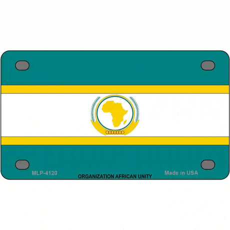 Organization African Unity Flag Metal Novelty License Plate 4" x 2.2" (MLP)