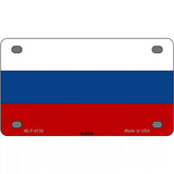 Russia Flag Metal Novelty License Plate 4" x 2.2" (MLP)