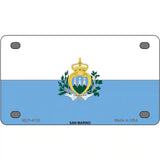 San Marino Flag Metal Novelty License Plate 4" x 2.2" (MLP)