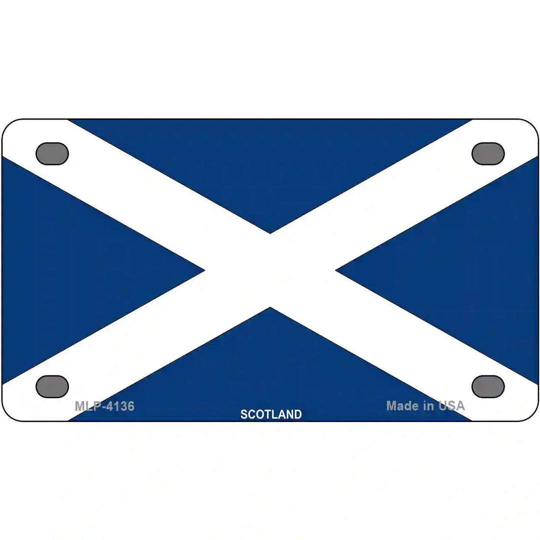 Scotland Flag Metal Novelty License Plate 4" x 2.2" (MLP)