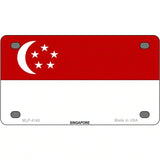 Singapore Flag Metal Novelty License Plate 4" x 2.2" (MLP)