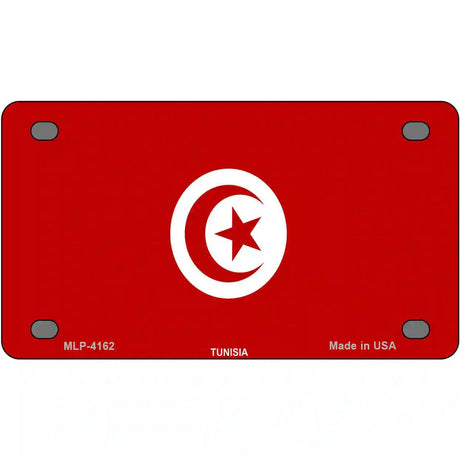 Tunisia Flag Metal Novelty License Plate 4" x 2.2" (MLP)