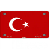 Turkey Flag Metal Novelty License Plate 4" x 2.2" (MLP)