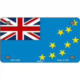 Tuvalu Flag Metal Novelty License Plate 4" x 2.2" (MLP)