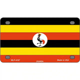 Uganda Flag Metal Novelty License Plate 4" x 2.2" (MLP)