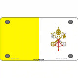 Vatican City Flag Metal Novelty License Plate 4" x 2.2" (MLP)