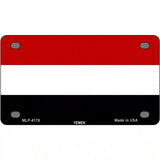 Yemen Flag Metal Novelty License Plate 4" x 2.2" (MLP)