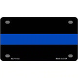Thin Blue Line Police Metal Novelty License Plate 4" x 2.2" (MLP)