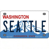 Seattle Washington Novelty Metal Novelty License Plate 4" x 2.2" (MLP)