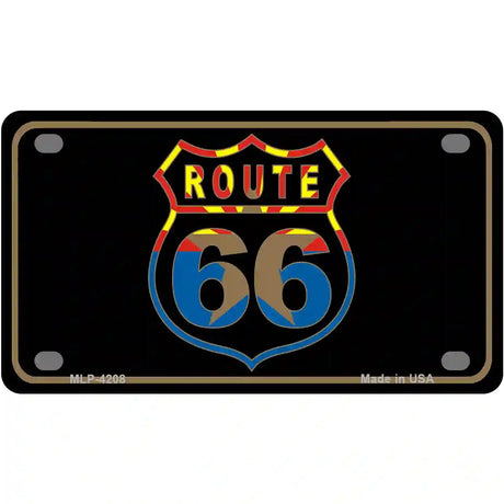 Route 66 Logo Arizona Flag Metal Novelty License Plate 4" x 2.2" (MLP)