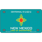 New Mexico Teal Blank Novelty Metal License Plate 4" x 2.2" (MLP)