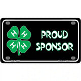 4-H Proud Sponsor Metal Novelty License Plate 4" x 2.2" (MLP)