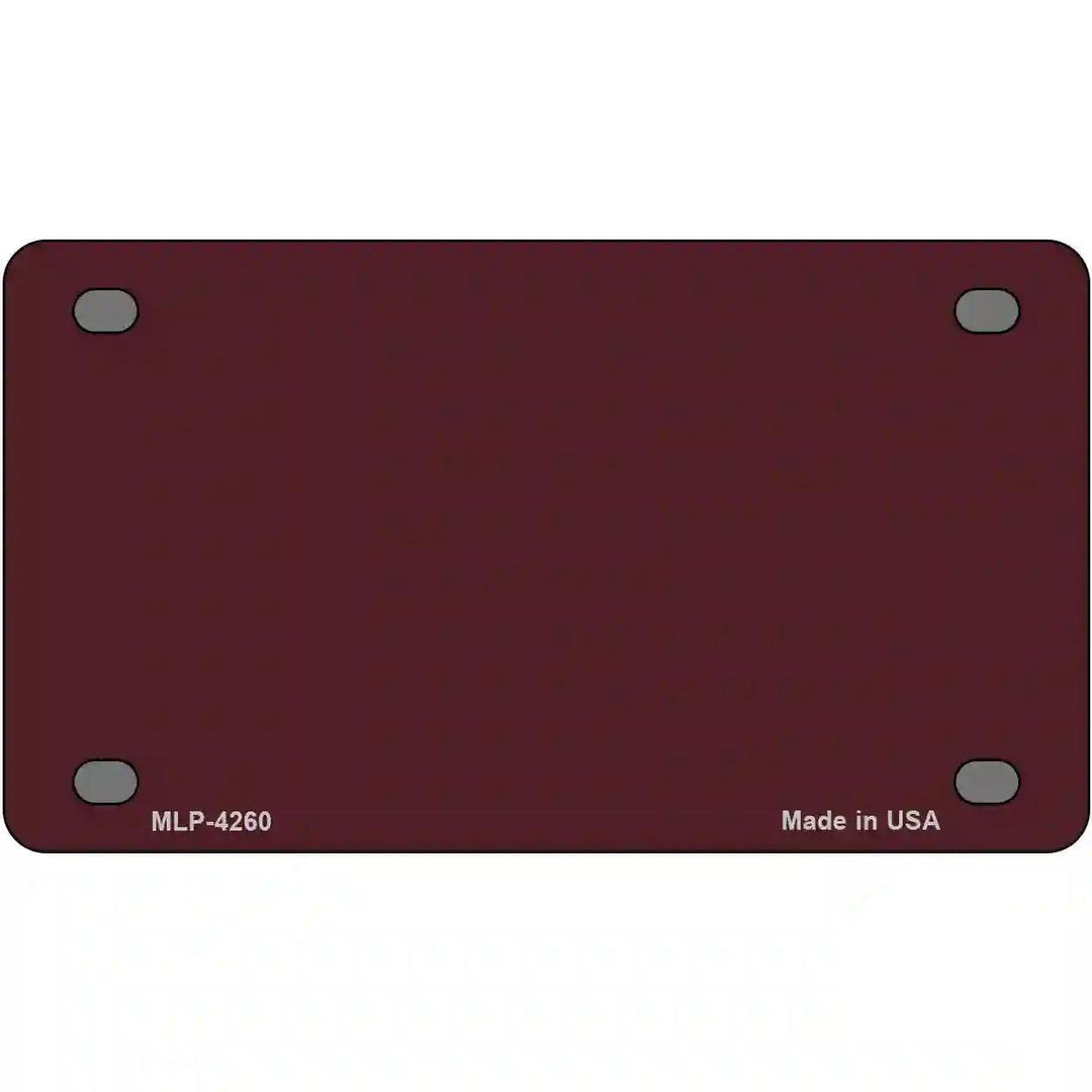 Burgundy Metal Novelty License Plate 4" x 2.2" (MLP)