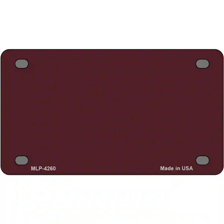 Burgundy Metal Novelty License Plate 4" x 2.2" (MLP)