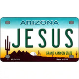Jesus Arizona Novelty State Metal License Plate 4" x 2.2" (MLP)