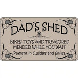 Dads Shed Metal Novelty License Plate 4" x 2.2" (MLP)