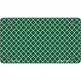 Green White Quatrefoil Metal Novelty License Plate 4" x 2.2" (MLP)