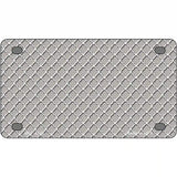 Grey White Quatrefoil Metal Novelty License Plate 4" x 2.2" (MLP)