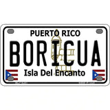 Boricua Puerto Rico Metal Novelty License Plate 4" x 2.2" (MLP)