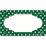 Scallop Green White Polka Dot Metal Novelty License Plate 4" x 2.2" (MLP)