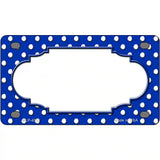 Scallop Blue White Polka Dot Metal Novelty License Plate 4" x 2.2" (MLP)