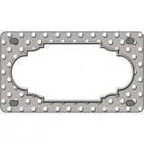 Scallop Grey White Polka Dot Metal Novelty License Plate 4" x 2.2" (MLP)